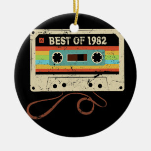 Das Beste von 1982 Vintage 40 Jahre alte Männer Fr Keramik Ornament