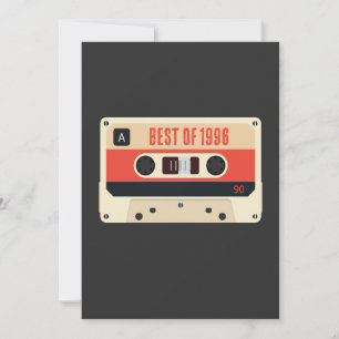 Das Beste von 1996 Geburtstags Vintage Kassette An Einladung