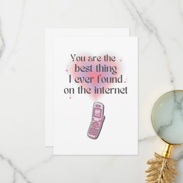 Das Beste, was ich im Internet gefunden habe Dankeskarte (Vorderseite/Rückseite Beispiel)