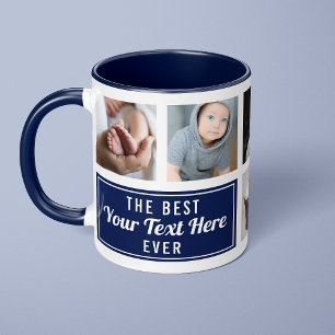 Das Beste, was Ihr Text hier je in Navy Custom Fot Tasse