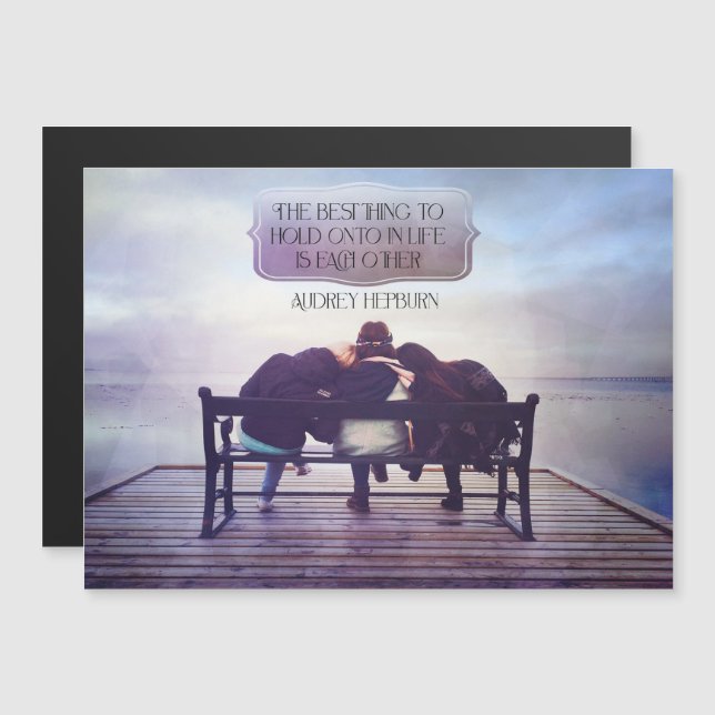 Das Beste, was im Leben erhalten bleibt Magnetkarte (Vorne/Hinten)