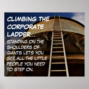 Das Besteigen der Unternehmensleiter gibt Perspekt Poster