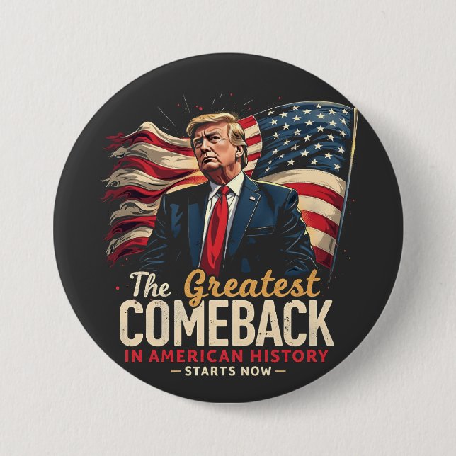 Das Bestste Comeback in der amerikanischen Geschic Button (Vorderseite)
