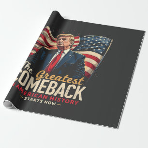 Das Bestste Comeback in der amerikanischen Geschic Geschenkpapier