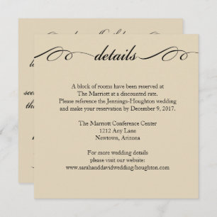 Das Bestste davon ist die Liebe Wedding Details Ca Einladung