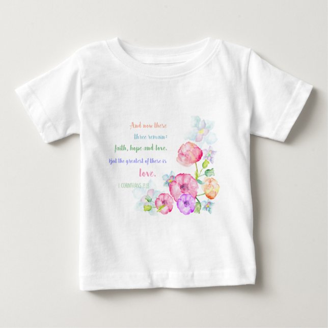 das bestste davon ist Liebe Blume Aquarell Baby T-shirt (Vorderseite)