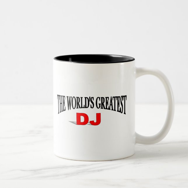 Das bestste DJ der Welt Zweifarbige Tasse (Rechts)