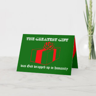 Das BESTSTE GESCHENK war Gott in die Menschheit ve Feiertagskarte