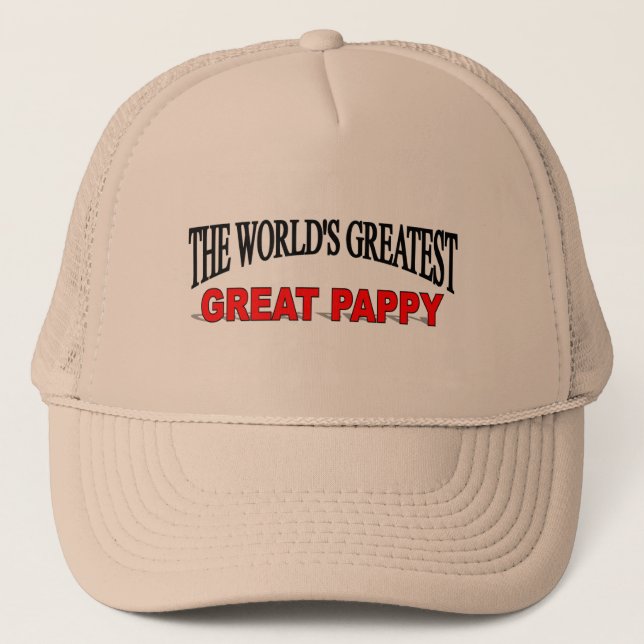 Das bestste große Pappy der Welt Truckerkappe (Vorderseite)