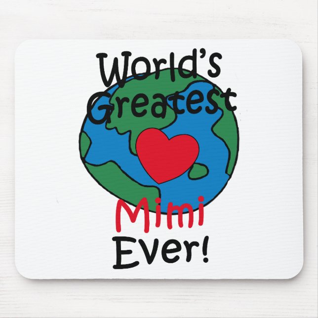 Das bestste Herz Mimi der Welt Mousepad (Vorne)