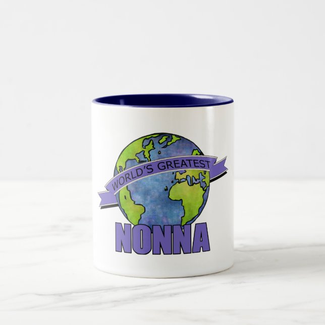 Das bestste Nonna der Welt Zweifarbige Tasse (Mittel)