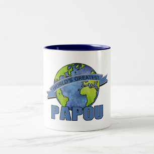 Das bestste Papou der Welt Zweifarbige Tasse