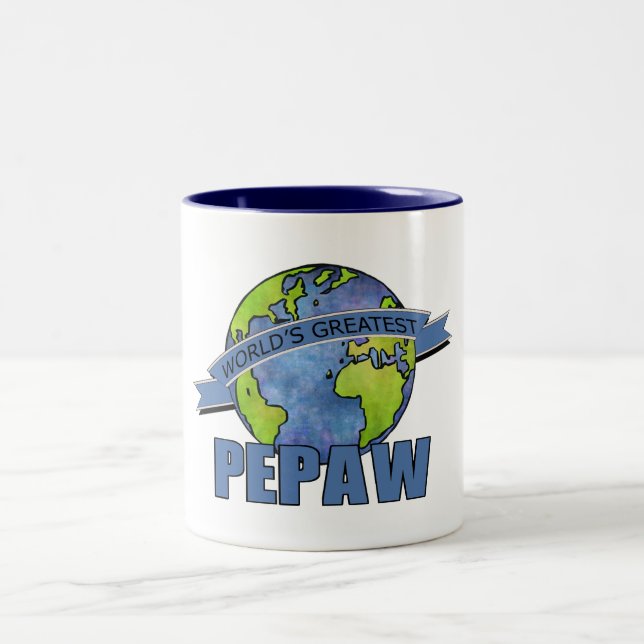 Das bestste Pepaw der Welt Zweifarbige Tasse (Mittel)