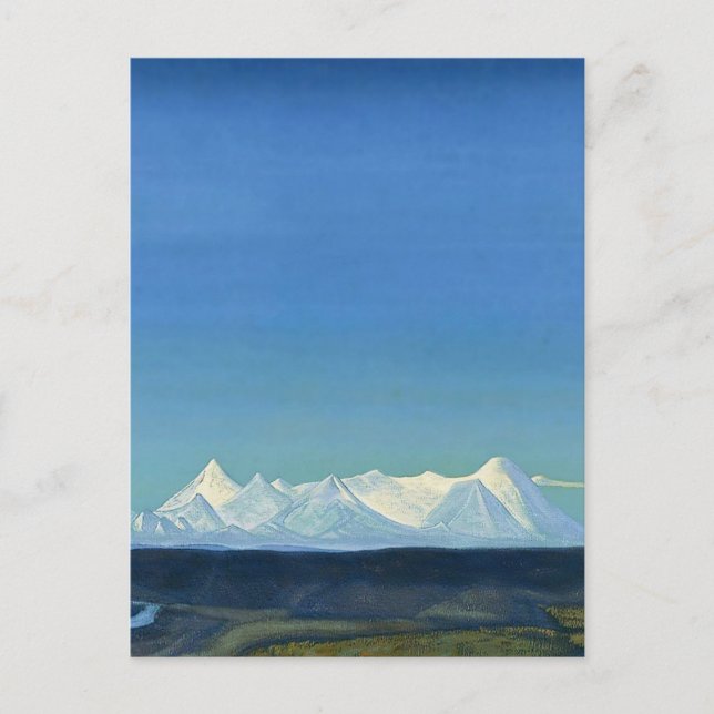 "Das Bestste und das früheste" von Nicholas Roeric Postkarte (Vorderseite)