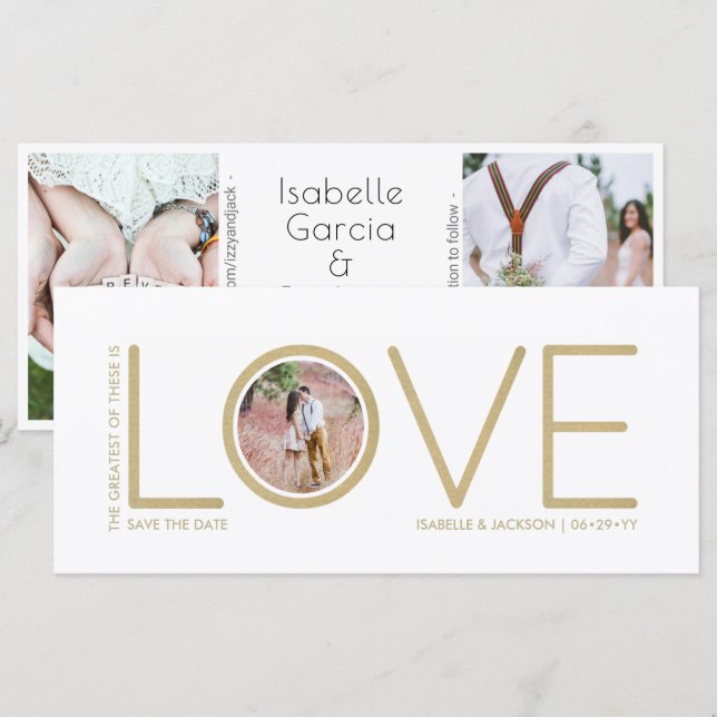 Das bestste von diesen ist Liebe 3 Foto Einmalige  (Vorne/Hinten)