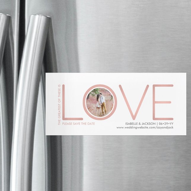 Das bestste von diesen ist Liebe Foto Save the Dat Magneteinladung (Von Creator hochgeladen)