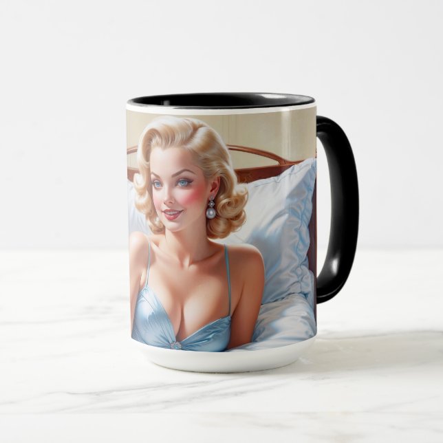 Das Bett ist nur eine schöne AI Konzept Kunst von  Tasse (VorderseiteRechts)