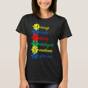 Das Bewusstsein für Autismus ist immer einzigartig T-Shirt