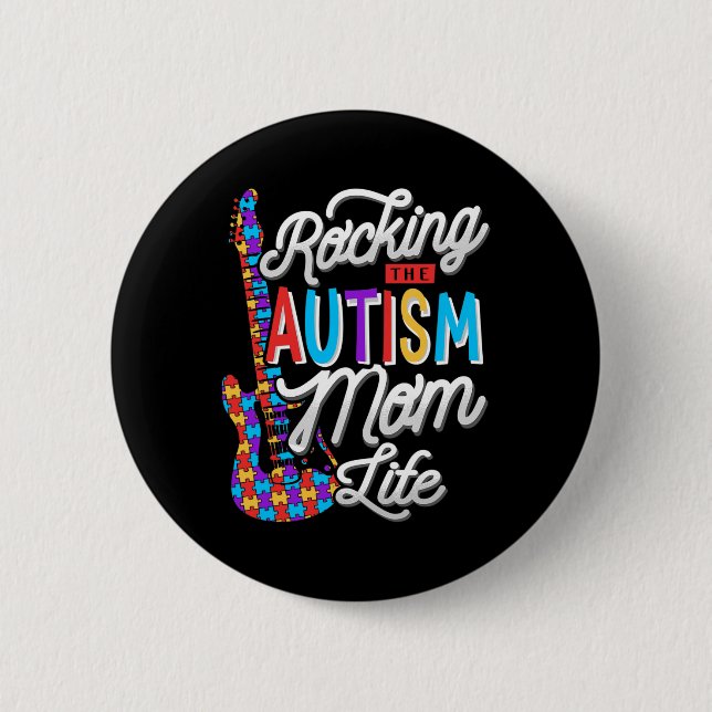Das Bewusstsein für Autismus-Mama Button (Vorderseite)