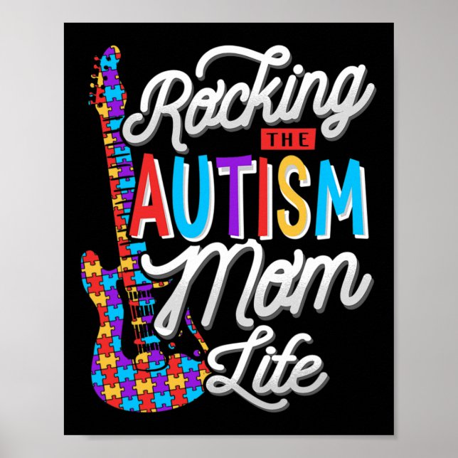 Das Bewusstsein für Autismus-Mama Poster (Vorne)