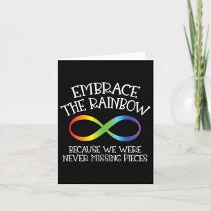 Das Bewusstsein für Autismus verkörpert die Rainbo Karte