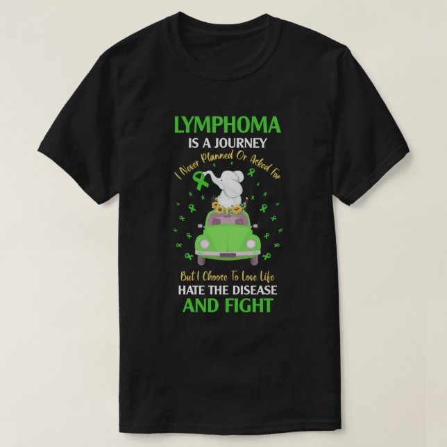 Das Bewusstsein für das Lymphom ist eine Reise T-Shirt (Design vorne)