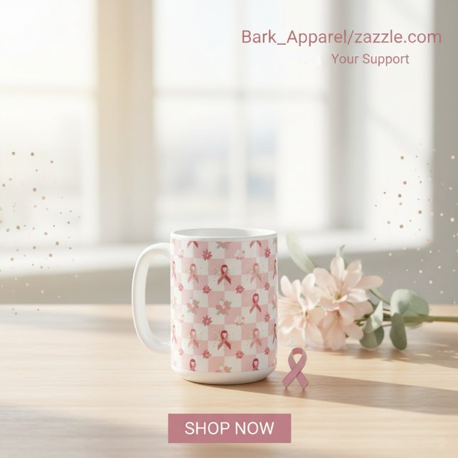 Das Bewusstsein für den rosa Ribbon-Brustkrebs Kaffeetasse (Von Creator hochgeladen)
