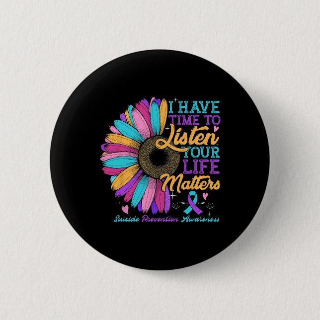 Das Bewusstsein für die Suizidprävention, das ich  Button (Vorderseite)