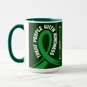 Das Bewusstsein für psychische Gesundheit Grüne Sc Tasse