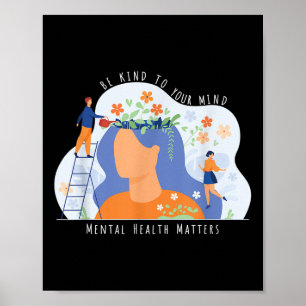 Das Bewusstsein für psychische Gesundheit ist ein Poster