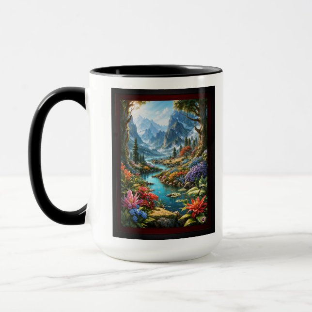 Das bezaubernde Land Kalakoff Kunst von Xzendor7 Tasse (Links)