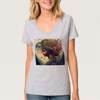 Das bezaubernde Mädchen der Wildnis: Natur und Gei T-Shirt