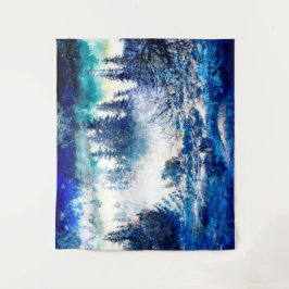 Das bezaubernde Winterwald Wandteppich