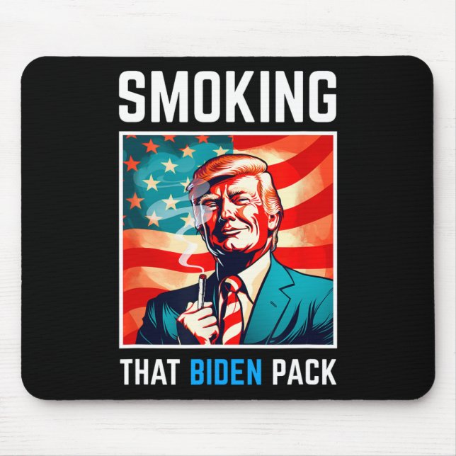 Das Biden Pack rauchen - Trump 2024 Mousepad (Vorne)