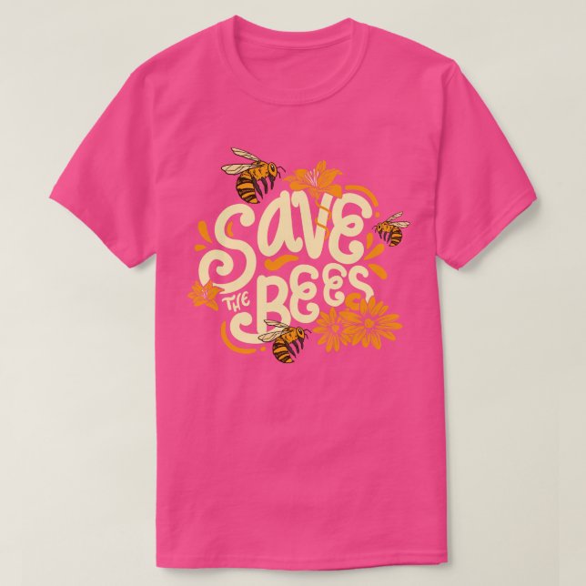 Das Bienenumweltgeschenk gerettet T-Shirt (Design vorne)