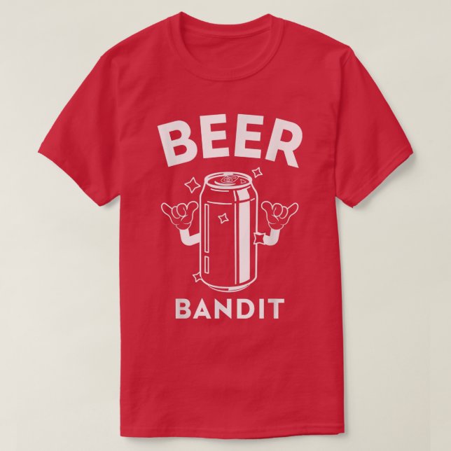Das Bier Bandit - Funny Beer Drink T - Shirt (Design vorne)