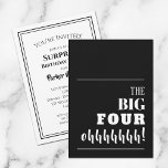 Das BIG 40. Geburtstag-Party Einladung<br><div class="desc">Mit einem Meilenstein 40. Geburtstag Party? Bitte senden Sie uns eine Einladung,  die Sie für Ihr Party begeistert. "Das BIG VIER HOHHHH!" - wechseln Sie in den Farbhintergrund und in das Alter - vorne und personalisieren Sie Ihre Party-Details auf der Rückseite.</div>