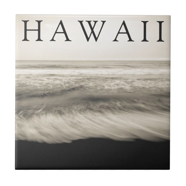 Das Big Island Beach Hawaii Fliese (Vorderseite)
