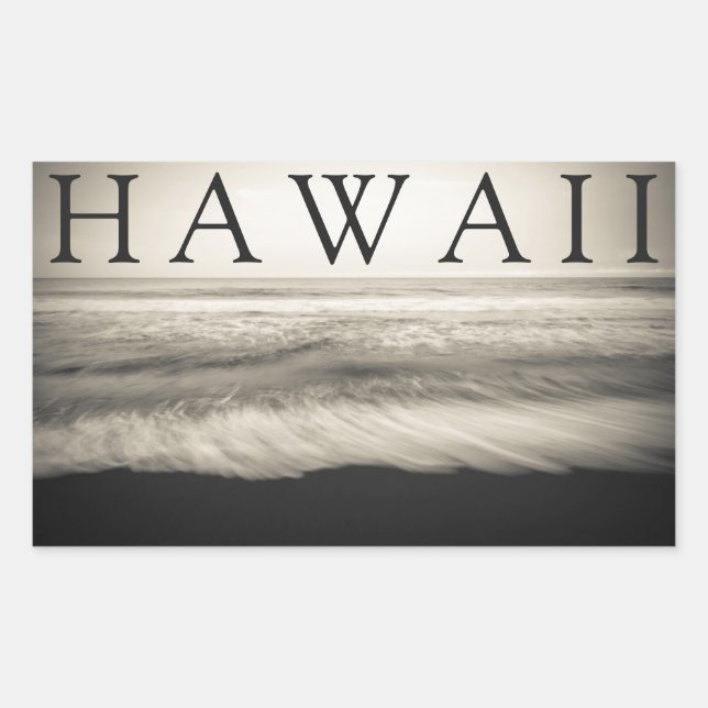 Das Big Island Beach Hawaii Rechteckiger Aufkleber (Vorderseite)