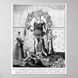 Das Bild der Dame Astrologie mit den drei Poster