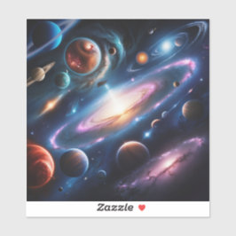 Das Bild der Planeten Aufkleber