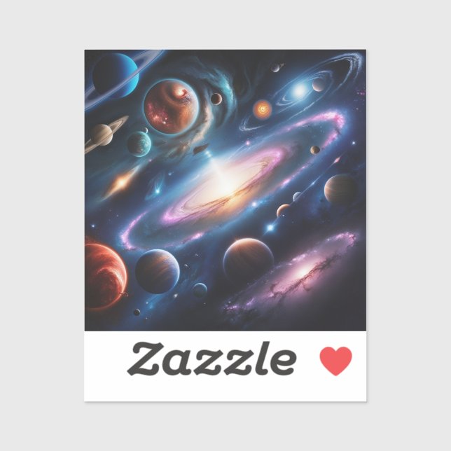 Das Bild der Planeten Aufkleber (Blatt)