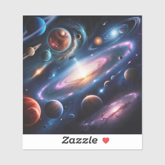 Das Bild der Planeten Aufkleber (Blatt)