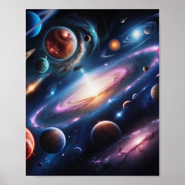 Das Bild der Planeten Poster (Vorne)