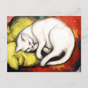Das Bild der weißen Katze von Franz Marc Postkarte
