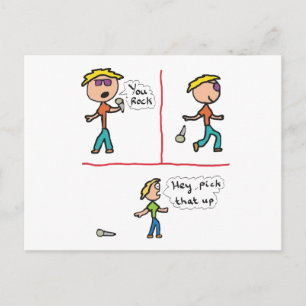 Das Bild fallen lassen Postkarte