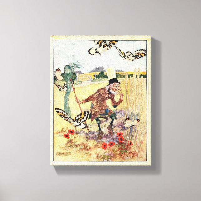 Das Bild vom Schmetterling Whisperer-Vintage Leinwanddruck (Vorderseite)