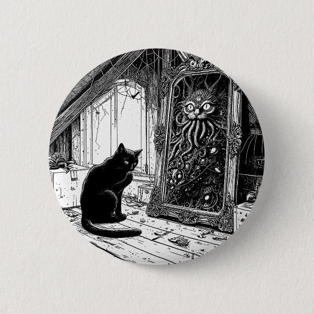 Das Bild von Dorians Katze Naher Button (Vorderseite)