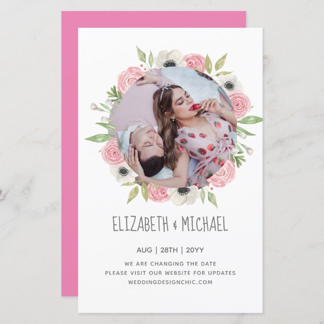 Das billigste FOTO ändert das Datum des Blumenscha (Vorne/Hinten)