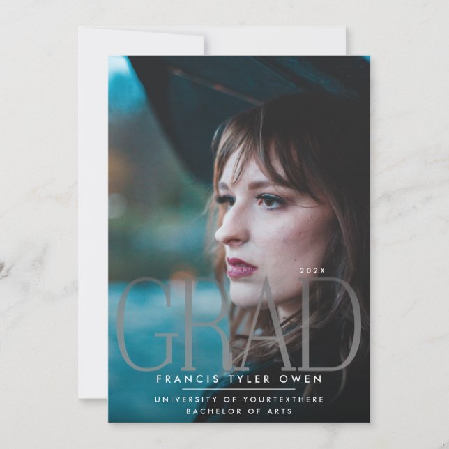 Das bin ich | Moderner GRAD Fade Text | FOTO Ankündigung (Vorderseite)